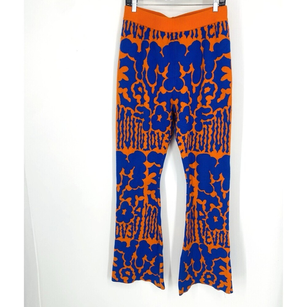 Lazy Oaf Raissa Pardini Orange Blue Knitted Flares PullOn Sz 14 Do Good Art Club